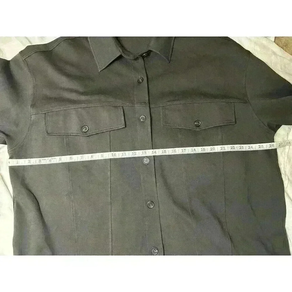 Men’s NAP Dark Grey Jersey Fleece Shirt Jacket Size Small. Oversized, Comfort - Picture 12 of 13